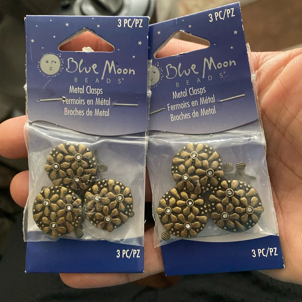 Blue moon metal clasps